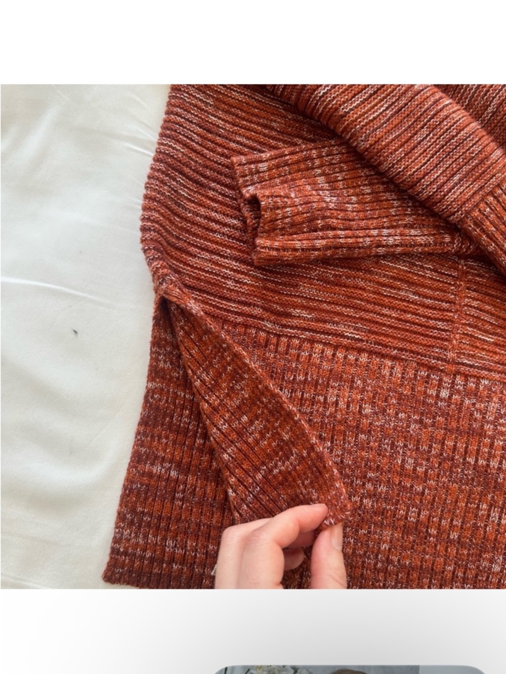 Dynamite Rust Ribbed Mock Neck Sweater - Picture 6 of 7
